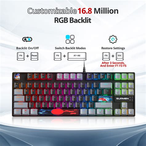 Mua Owpkeenthy Percent Gaming Keyboard Mechanical With Red Switch