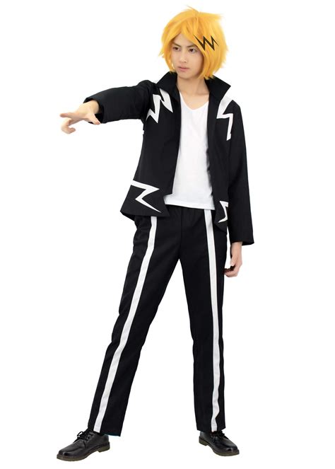 C Zofek Bnha Mens Kaminari Denki Cosplay Costume Hero Suit Large Buy