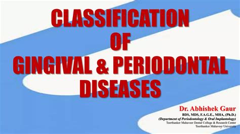 Classification Of Gingival And Periodontal Diseases Pptx