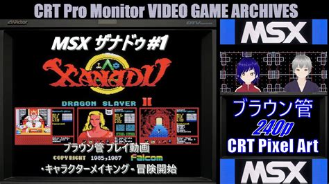 ブラウン管 レトロゲーム実況 第289回【msx ザナドゥ 1ドラゴンスレイヤーjvc Dt V1710ccv音街ウナ字幕表示可