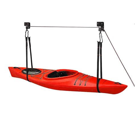 Kayak Hoist Diy How To Make A Diy Garage Ceiling Pulley Lift System For A Thule Ski Cargo Box