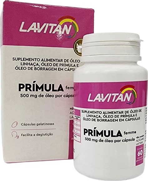 Cimed Lavitan Suplemento Alimentar Prímula Femme 500mg de Óleo por