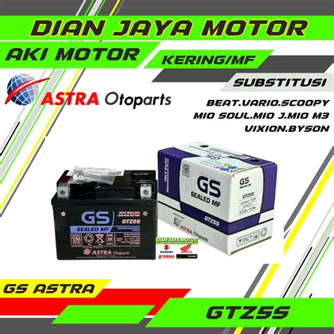 Jual Gs Astra Aki Gtz S Honda Beat Amper Scoopy Spacy Vario