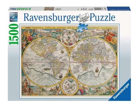 Mapa Mundo Mapamundi Rompecabezas 1500 Piezas Ravensburger