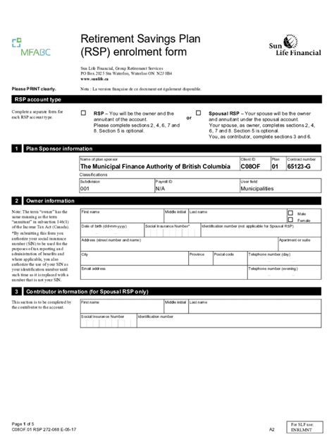 Fillable Online RSP Enrolment Form Fax Email Print PdfFiller