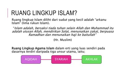 Ruang Lingkup Islam PPT