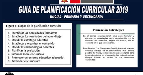 Gu A De Planificaci N Curricular Actualizado Minedu Ministerio De