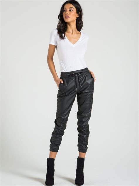 Scarlett Leather Jogger Jogger Pants Outfit Women Leather Joggers Jogger Pants Outfit