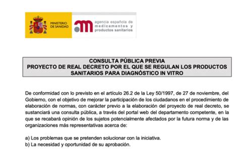 La Aempsgob Abre El Proceso De Consulta Previa Para El Proyecto De Real Decreto Por El Que Se