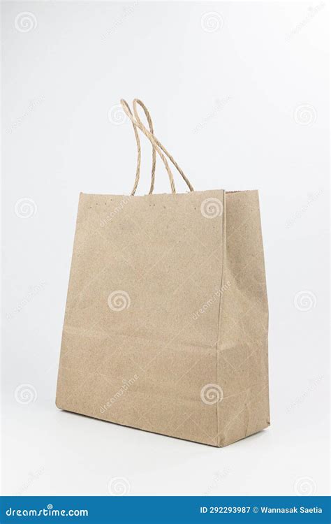 Brown paper bag isolated stock image. Image of background - 292293987