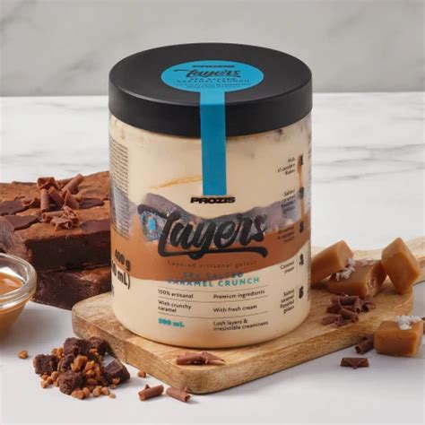 Layers Gelato Caramelo Salgado Crocante 500 Ml Gelado E Sobremesas