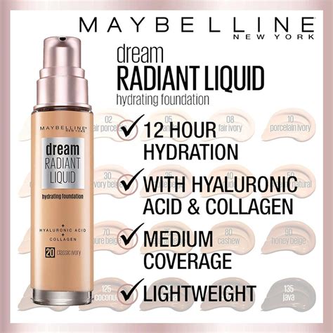 Maybelline Dream RAdiant Liquid Base Hidratante Ubicaciondepersonas