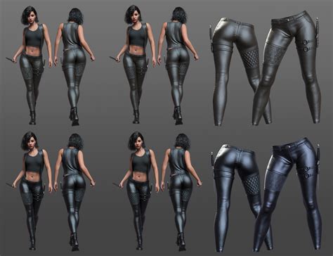 DForce Leather Assassin Outfit For Genesis 9 8 1 And 8 Female Daz 3D