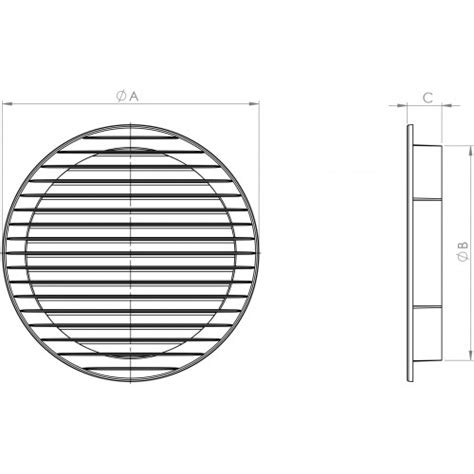 Kratka wentylacyjna okrągła z siatką biała fi 125 biały Eldor24