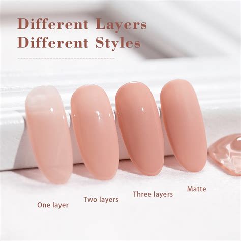 RARJSM Esmalte de uñas en gel color nude té lechoso rosa colores