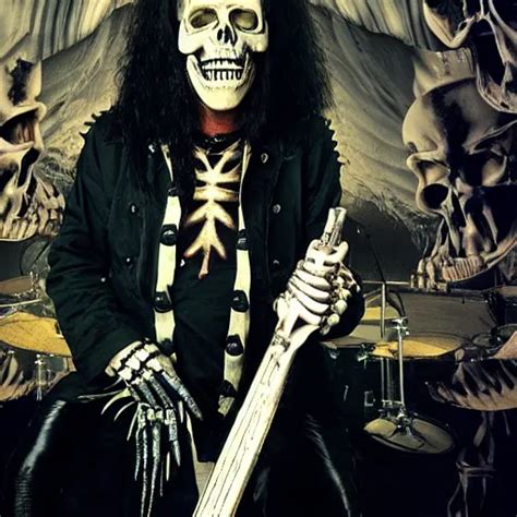 Jeremy Clarkson As A Skeleton Dressed As A Heavy Metal Stable