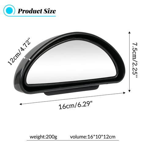 Pack Wide Angle Convex Rear Side View Blind Spot Mirror Car Auto