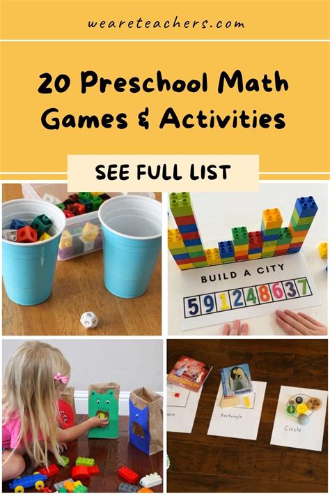 Preschool Math Games and Activities to Engage Young Learners