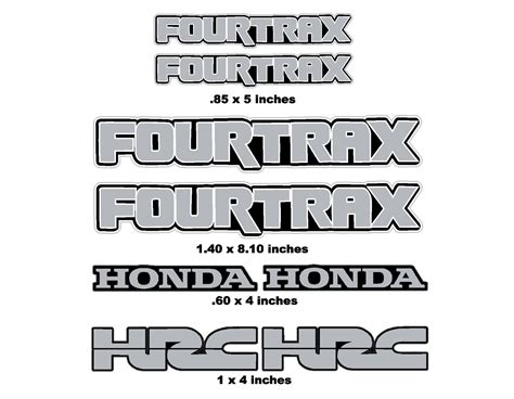 Decals For Honda Fourtrax Rancher Rincon Foreman Rubicon Recon Atvs 9 Ebay