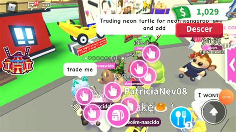 O Que Trocam Por Canguru Neon No Adopt Me Youtube