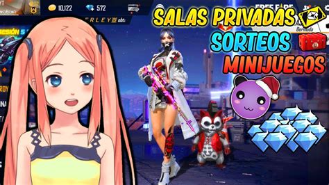 FREE FIRE En VIVO MINIJUEGOS SALAS PRIVADAS CON SUBS REGION