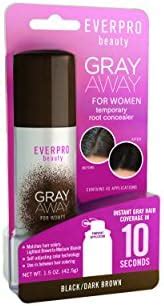 Everpro Gray Away Temporary Root Concealer Black Dark Brown Oz