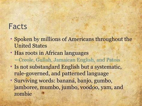 African American Vernacular English PPT