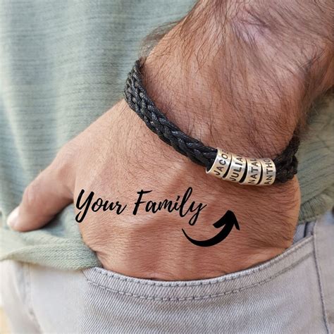 Personalized Man Bracelet With Small Custom Beads In Sterling Etsy In