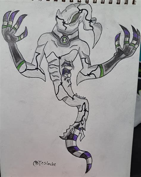 Drawing every Ben 10 Transformation part 10, Ghostfreak : r/Ben10