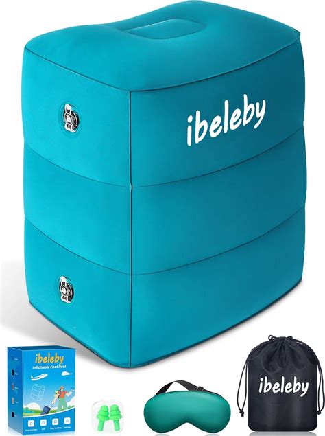 Ibeleby Inflatable Foot Rest For Air Travel Airplane Foot