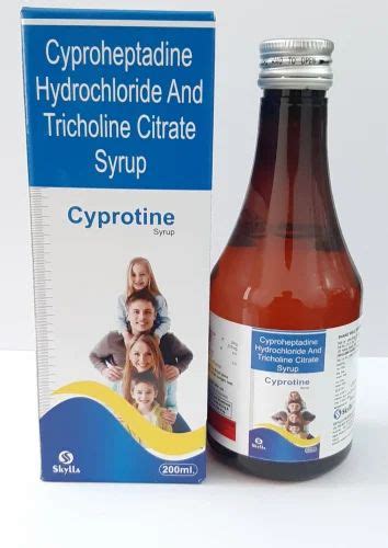 Cyprotine Cyproheptadine Hydrochloride And Tricholine Citrate Syrup