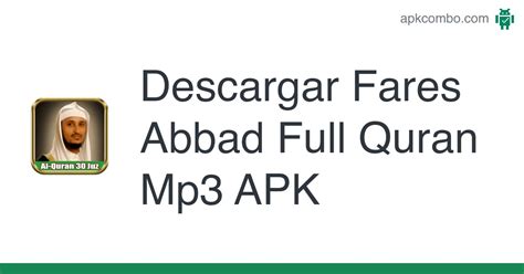 Fares Abbad Full Quran Mp3 APK Android App Descarga Gratis