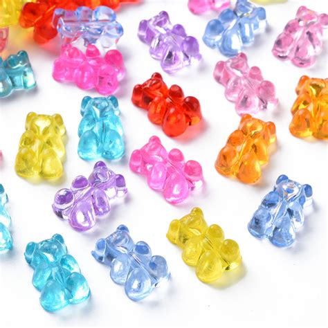 Gummy Bear Beertje Acrylkralen Mix Kleuren 16x11mm Beads Basics