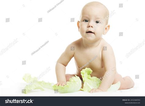 Naked Baby Diaper Playing Fresh Organic Stock Photo Shutterstock