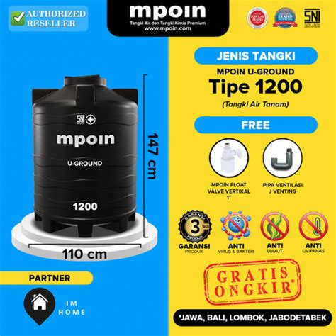 Jual Tangki Toren Air Tanam MPOIN U Ground 1000 Liter Tangki Pendam