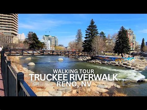 Exploring Truckee Riverwalk In Downtown Reno Nevada USA Walking Tour