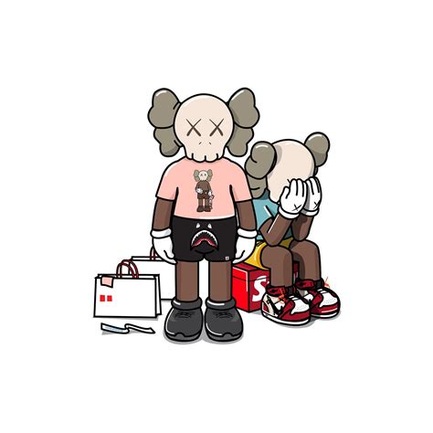 Kaws X Uniqlo For Hypebeast Illustration On Behance Kaws Iphone