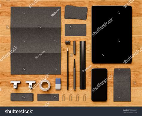 Top View Office Corporate Mockup Design Stock Illustration 508590025 ...