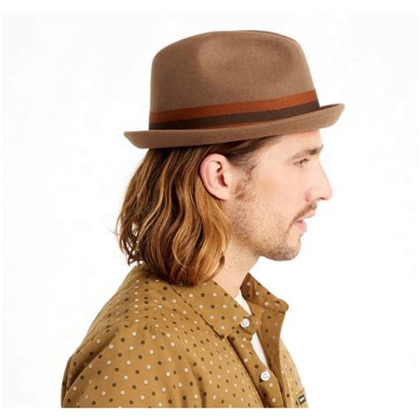 Chapeau Trilby Gain Feutre Laine Camel Brixton Reference