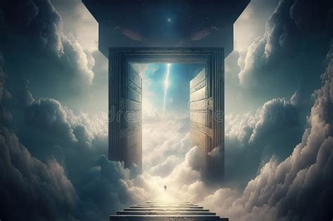 Doors To Heaven Stock Illustration Illustration Of Sunset 271964803