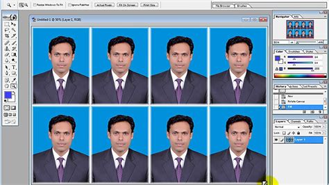 How To Make Passport Size Photo In Photoshop Adobe Photoshop Youtube