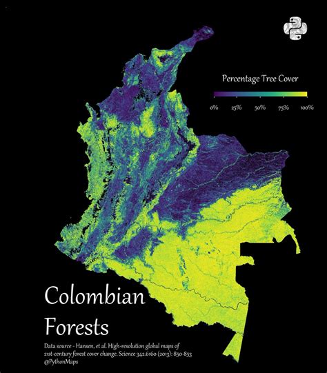 Python Maps On Twitter Rt Pythonmaps Colombian Forests This Map