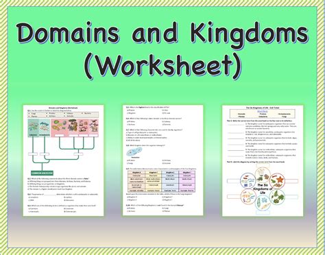 Domains And Kingdoms Worksheet Printable And Distance Learning Made By Teachers