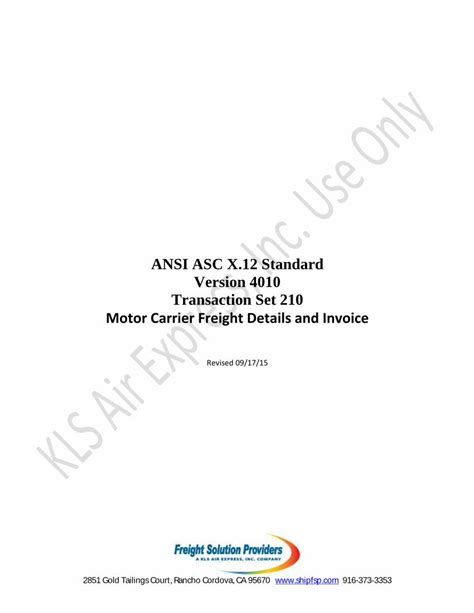 PDF ANSI ASC X 12 Standard Version 4010 Transaction ASC X 12