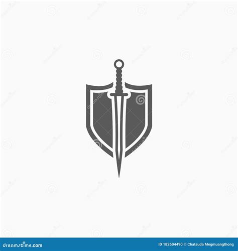 Sword and Shield Icon, Weapon Vector, Fight Illustration Stock Vector - Illustration of england ...