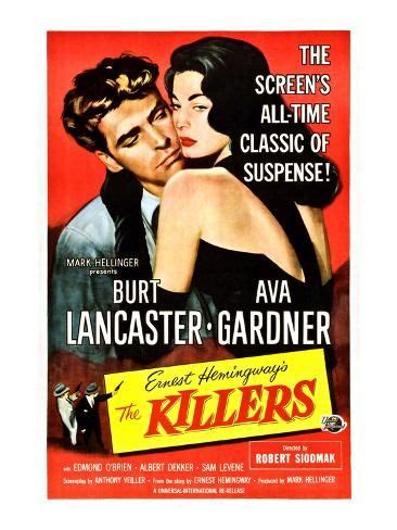 The Killers Burt Lancaster Ava Gardner 1946 Art Print Art