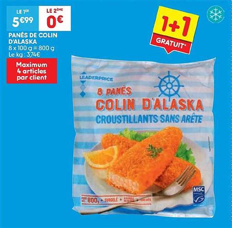 Promo Panés De Colin D alaska chez Leader Price iCatalogue fr