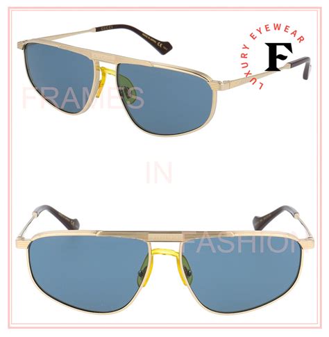 Gucci Sunglasses Gg0841s 003 Blue Gold Man For Sale Online Ebay