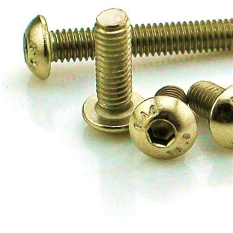 Fastenerdata Metric Coarse Socket Button Head Screw Brass Iso7380