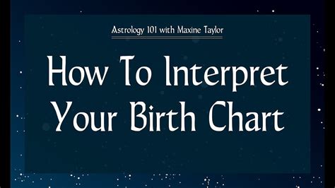 Astrology 101 How To Interpret Your Birth Chart Youtube